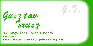 gusztav tausz business card