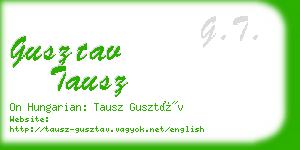 gusztav tausz business card